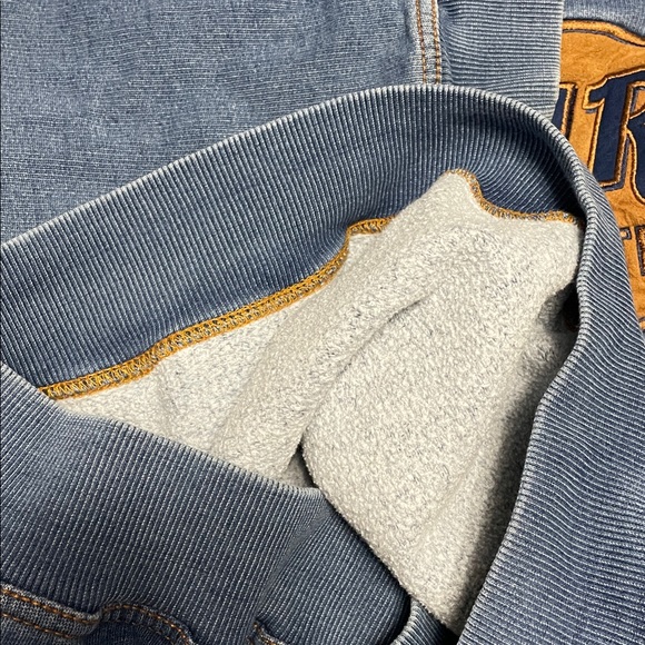 RARE Hard Rock HOTEL LAS VEGAS WASHED BLUE Crewneck Sweatshirt large - Picture 12 of 14